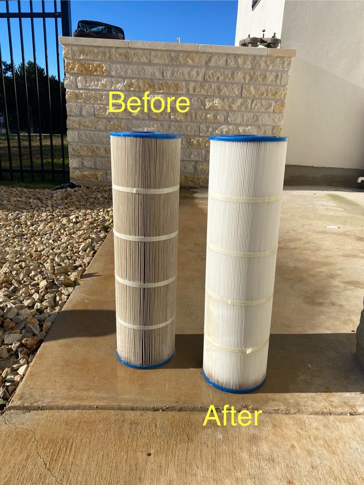 Filter cleaning in progress